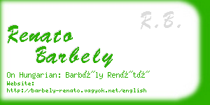 renato barbely business card